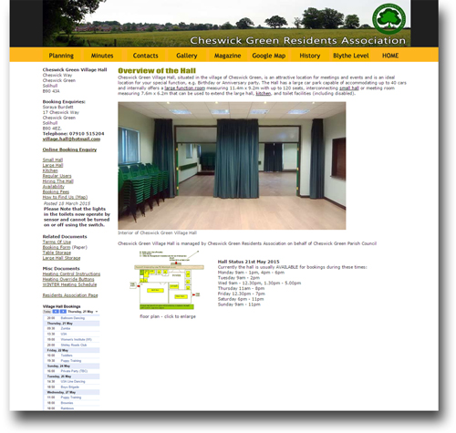 Village Hall website